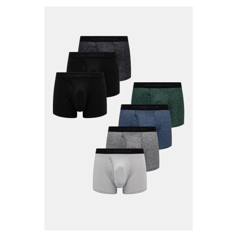 Boxerky Abercrombie & Fitch 7-pack pánské, šedá barva, KI114-4039