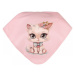 Bavlněný šátek s kšiltem Dráče - vzor 05, světle růžová, koťátko Barva: Růžová světlejší