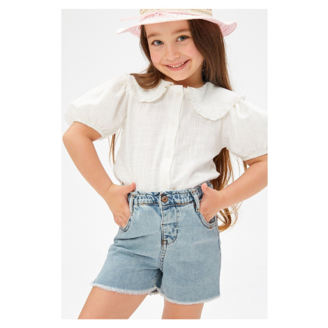 Koton Baby Girl's Elastic Waist and Pockets Denim Shorts 3smg40005pcs