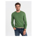 Ombre Clothing Klasický zelený svetr s kulatým výstřihem V13 SWBS-0106