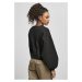 Ladies Organic Oversized Short Terry Cardigan - black