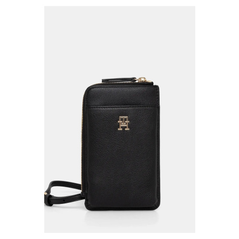 Peněženka Tommy Hilfiger dámská, černá barva, AW0AW17512
