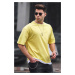 Madmext Oversized Men's Yellow T-Shirt 4978
