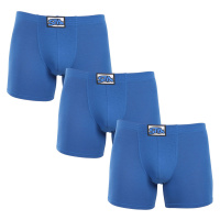 3PACK pánské boxerky Styx long klasická guma modré (3F1167)