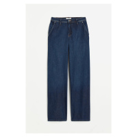 H & M - Straight Regular Jeans - modrá