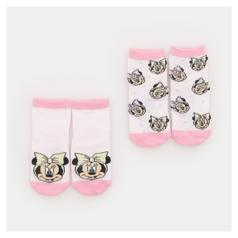 Sinsay - Sada 2 párů ponožek Minnie Mouse - Růžová