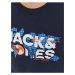 Tmavě modré klučičí tričko s dlouhým rukávem Jack & Jones Dust
