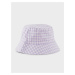 Bílo-fialový kostkovaný klobouk Pieces Laya