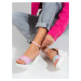 Exkluzívní vícebarevné dámské sandály na klínku