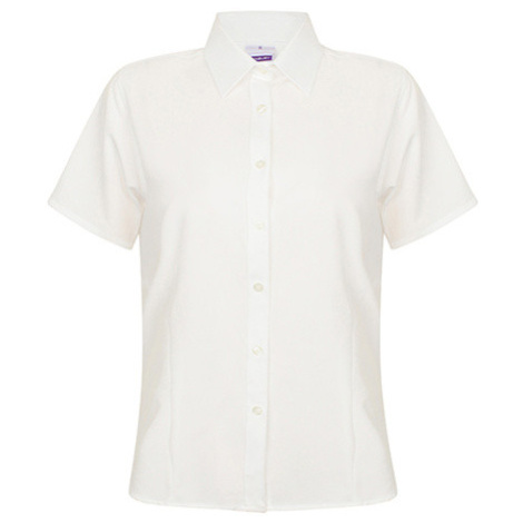 Henbury Dámská košile s krátkým rukávem H596 White