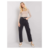 Černé mom jeans Alvana RUE PARIS