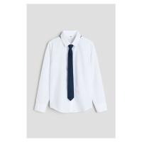 H & M - Košile's motýlkem/kravatou - bílá