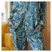 Saténové pyžamo s potiskem kašmírového vzoru