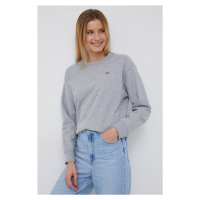 Bavlněná mikina Levi's dámská, šedá barva, s aplikací, 24688.0037-Greys