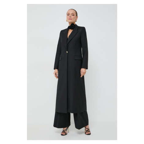 Kabát s příměsí vlny Ivy Oak černá barva, přechodný, IO119088 IVY & OAK