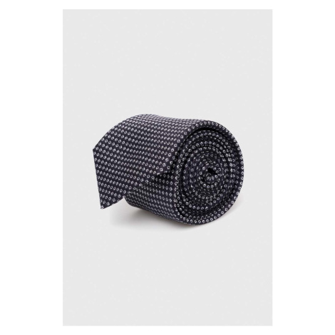 Hedvábná kravata BOSS černá barva Hugo Boss