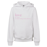 Kids Love Definition Hoody white