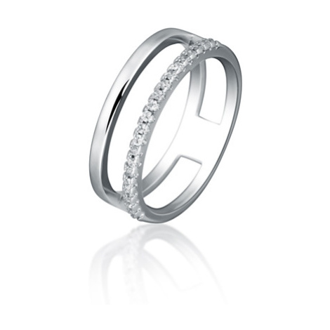Dámský stříbrný prsten se zirkony STRP0522F JVD