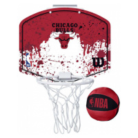 Wilson NBA MINI HOOP BULLS Mini basketbalový koš, červená, velikost