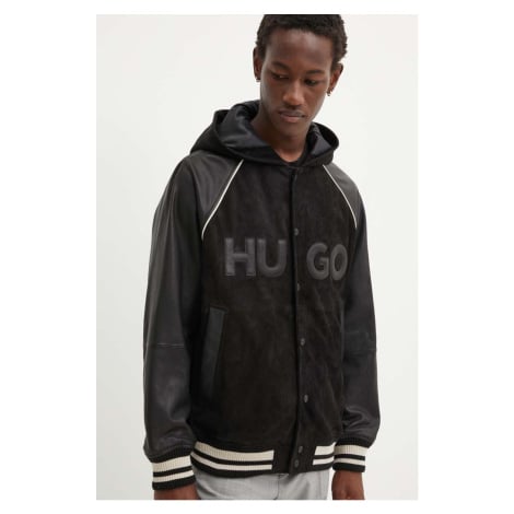 Bomber bunda HUGO černá barva, zimní, 50516870 Hugo Boss