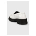 Kožené mokasíny Karl Lagerfeld PRECINCT KL dámské, bílá barva, na platformě, KL43823
