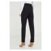 Kalhoty Liviana Conti dámské, černá barva, jednoduché, high waist, F4SI81