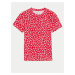 Červené dámské květované tričko Marks & Spencer