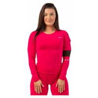 Nebbia Long Sleeve Smart Pocket Sporty Top Pink Fitness tričko