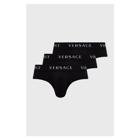 Spodní prádlo Versace (3-pack) pánské, černá barva, AU04319