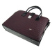 Vínová dámská aktovka / taška na notebook 15.6" s proplétanou texturou ST02 GROSSO