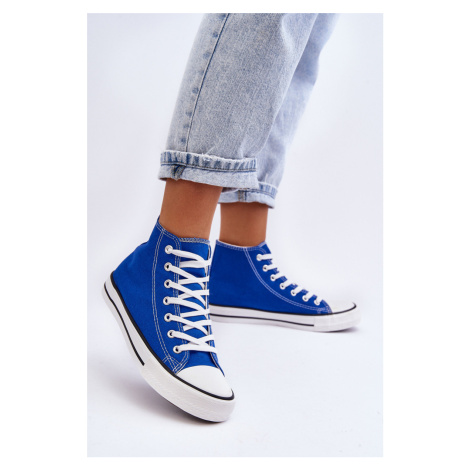 Dámské klasické vysoké boty modré Remos Kesi