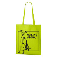 Plátěná taška s potiskem Italského chrta - ekologická plátěná taška