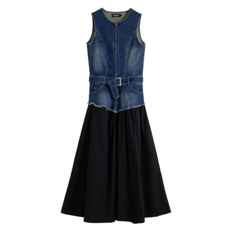 Desigual Šaty modrá džínovina / černá