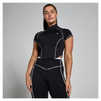 MP Dámský Tempo Contrast Piping 1/4 Zip Top –Černý