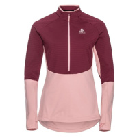 Odlo MIDLAYER 1/2 ZIP SESVENNA SL Dámská mikina, růžová, velikost