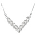 Stříbrný náhrdelník s krystaly Swarovski bílý 32067.1