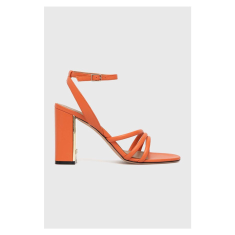 Kožené sandály BOSS Mandy oranžová barva, 50493063 Hugo Boss