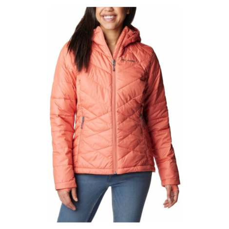 Columbia HEAVENLY HOODED JACKET Dámská zimní bunda, lososová, velikost