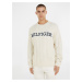 Krémový pánský vlněný svetr Tommy Hilfiger Cable Monotype Crew Neck - Pánské