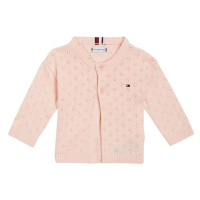 Dětský bavlněný svetr Tommy Hilfiger růžová barva