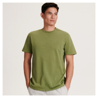 Reserved - Tričko s vyšíváním regular fit - Zelená