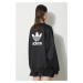 Mikina adidas Originals Trefoil Crew dámská, černá barva, s aplikací, IU2410