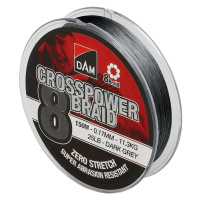 Dam splétaná šňůra crosspower 8  braid dark grey 150 m - 0,22 mm 13,5 kg