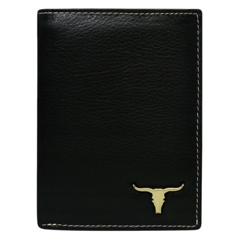 Pánská elegantní kožená peněženka Paolo, černá Buffalo