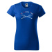 DOBRÝ TRIKO Dámské tričko na vodu s potiskem AHOJ Barva: Královsky modrá