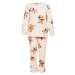 Trendyol Curve Ecru Wellsoft/Plush Teddy Bear Patterned Knitted Pajama Set