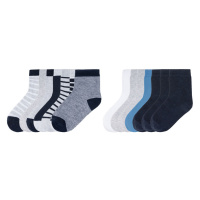 lupilu® Chlapecké ponožky BIO, 7 párů (pruhy / navy modrá / šedá)