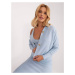 Světle modrý dámský komplet šaty a svetr s límečkem model 19664245 - Factory Price