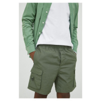 Bavlněné šortky Samsoe Samsoe zelená barva