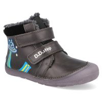 Barefoot dětské zimní boty D.D.step W073-355A tmavě šedé